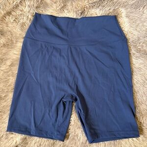 Women's Blue High-Waisted Shorts